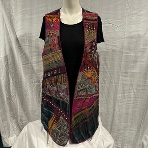 Marsha Santa Fe wearable art embellished vest - OS